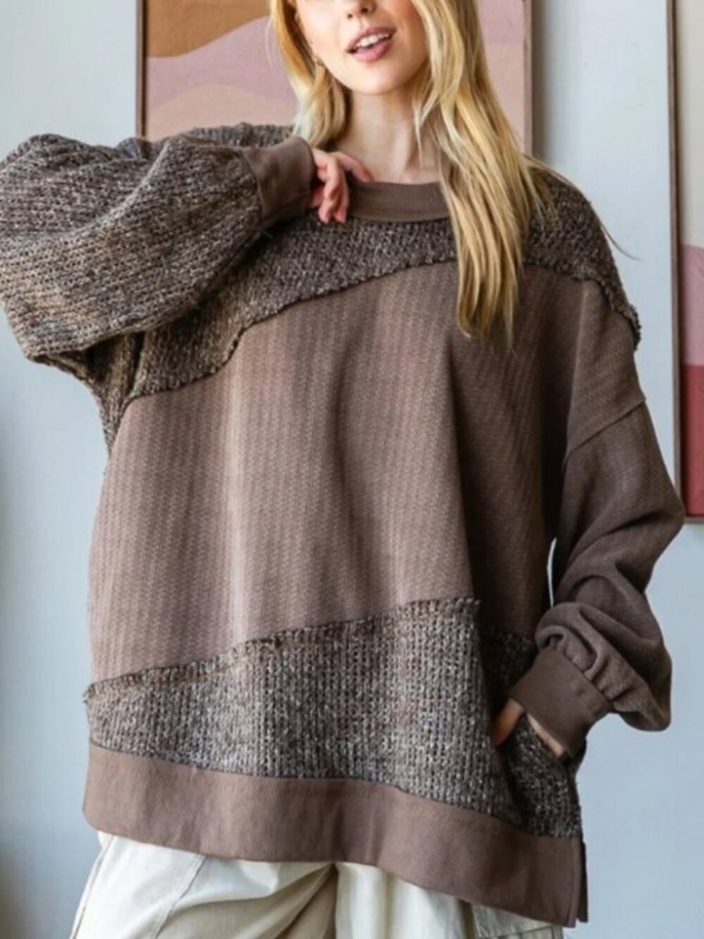 LIKE NEW! Oli & Hali "What We Had" Bohemian Oversized Sweatshirt XL